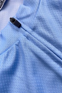 Mass Custom Short Sleeve Cycling Shirt Design Sky Blue Moisture Wicking Road Cycling Shirt Cycling Shirt Center SKCSCP011 detail view-3
